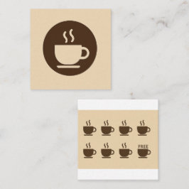 Fidelización Tarjeta de visita y fidelidad de cafetería moderna