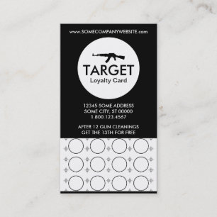 Fidelización tarjeta del sello de la blanco de ak-47