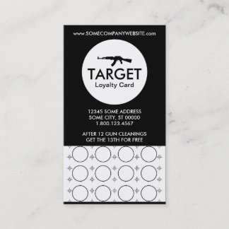 Fidelización tarjeta del sello de la blanco de ak-47