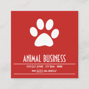 Fidelización tarjeta del sello de la pata del mascota