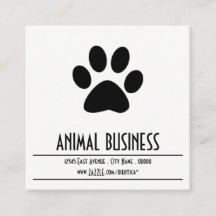 Fidelización tarjeta del sello de la pata del mascota