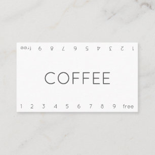 Fidelización Tarjeta delgada de doble número para el café de fi