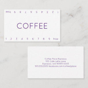 Fidelización Tarjeta delgada de doble número para el café de fi