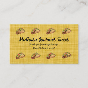 Fidelización Tarjeta editable Taco Shop de recompensas de fidel