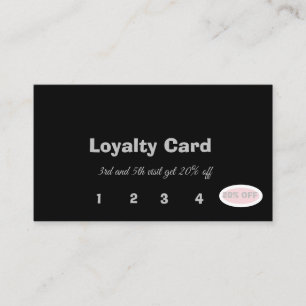 Fidelización Tarjeta elegante simple de la lealtad del cliente