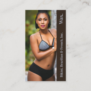 Fidelización Tarjeta gris de fotos de cera francesa bikini