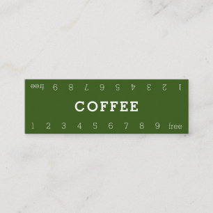 Fidelización Tarjeta Mini-Coffee de doble número simple