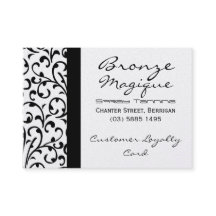 Tarjeta negra de la lealtad del cliente empresa