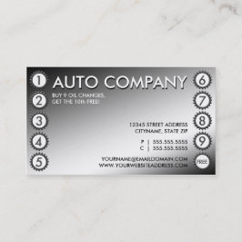 Fidelización tarjeta perforada brillante de los engranajes