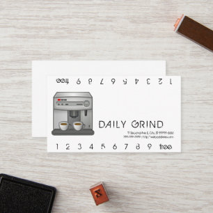 Fidelización Tarjeta perforada de la máquina de café express