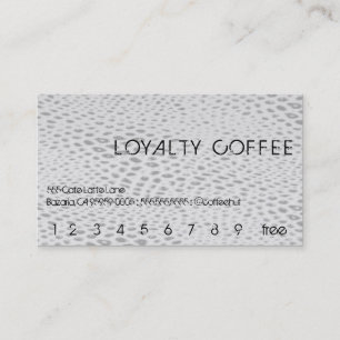 Fidelización Tarjeta perforada del café de la lealtad del piel