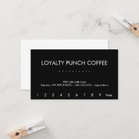 Tarjeta perforada moderna del café de la lealtad