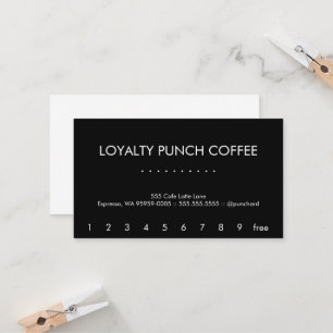 Fidelización Tarjeta perforada moderna del café de la lealtad