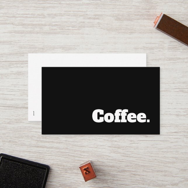 Fidelización Tarjeta perforada oscura del café de la losa de la (Anverso/Reverso In Situ)