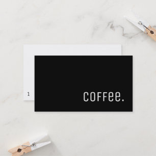 Fidelización Tarjeta perforada oscura Unica del café de la