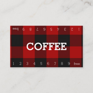 Fidelización Tarjeta perforadora de café doble rojo con relleno