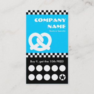 Fidelización tarjeta perforadora de fichas de pretzel blandas