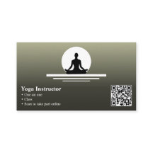 Tarjeta profesional de Yoga Marrón con foto