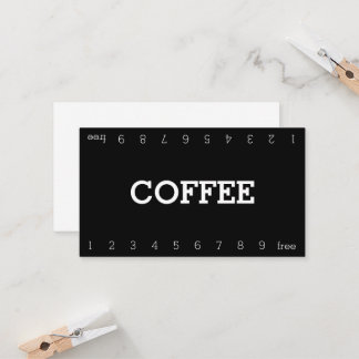 Fidelización Tarjeta simple de doble número para el café de fid