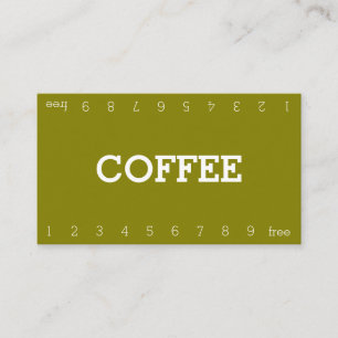 Fidelización Tarjeta simple de doble número para el café de fid