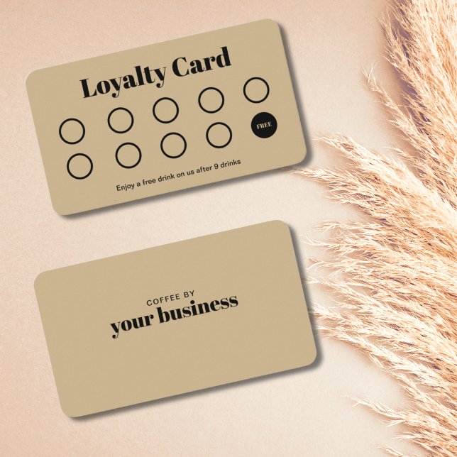 Fidelización Tarjeta simple de Moda de oro Salón de belleza de  (Gold beauty salon loyalty cards modern boho punch card simple and elegant)