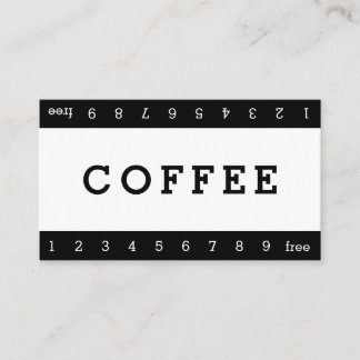 Fidelización Tarjeta simple de perforación de café de doble hor