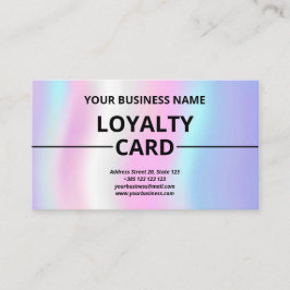 Fidelización Textura iridiscente Tarjeta de fidelidad moderna