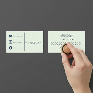 Fidelización tienda de plantas de bonito, tarjeta de fidelidad 