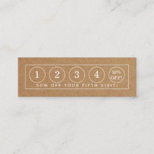 Fidelización Tira de efectos de papel Kraft - Tarjeta de fideli