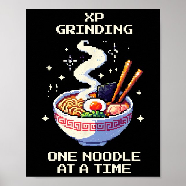 Fideos Ramen Para Subir de Nivel Arte Pixel Juegos (Frente)