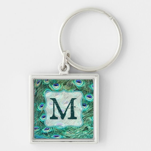 Fiebre de pájaros de pavo real Cadena de llavero d (Frente)