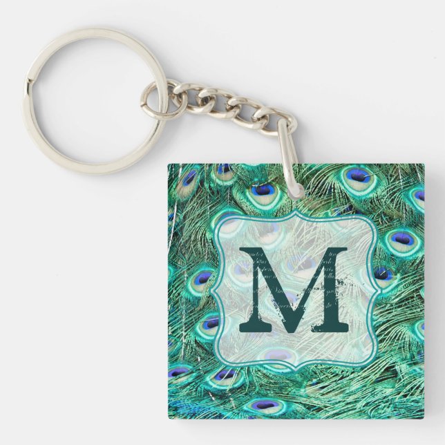 Fiebre de pájaros de pavo real Cadena de llavero d (Frente)