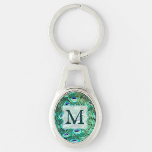 Fiebre de pájaros de pavo real Cadena de llavero d