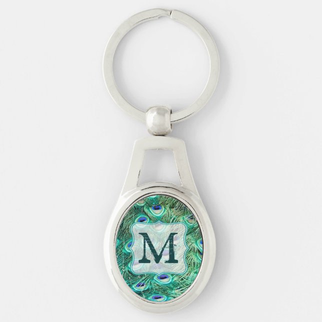 Fiebre de pájaros de pavo real Cadena de llavero d (Anverso)