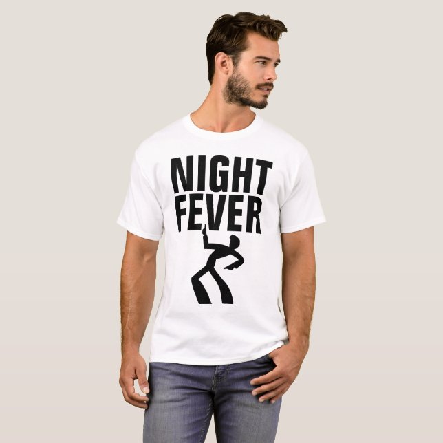 Fiebre NOCHE Disco Danza Camisetas Vintage (Anverso completo)