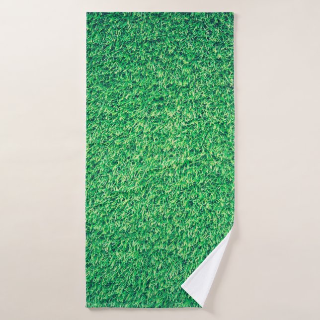 Field grass green lawn texture (Toalla de baño)