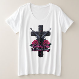 Fieles Para las mujeres más tamaño tee blanco bási