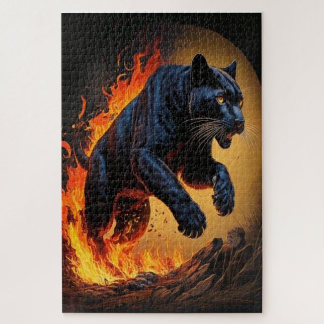 Fierce Black Panther Puzzle (Vertical)