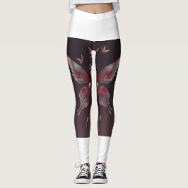 Fierce Cyberpunk Red Fairy Leggings 🤖 🧚  ♀️