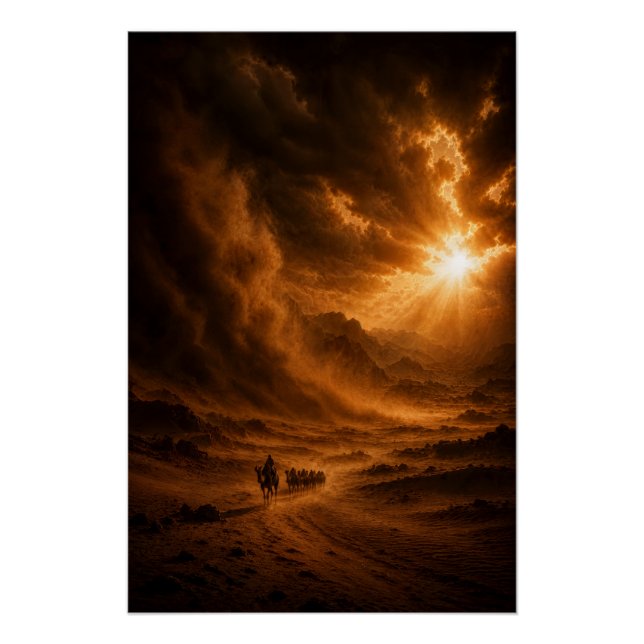 Fierce Desert Sandstorm Poster (Anverso)