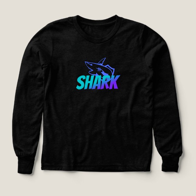 Fierce Gradient Shark Logo | Bold Ocean Vibes (Diseño frontal)