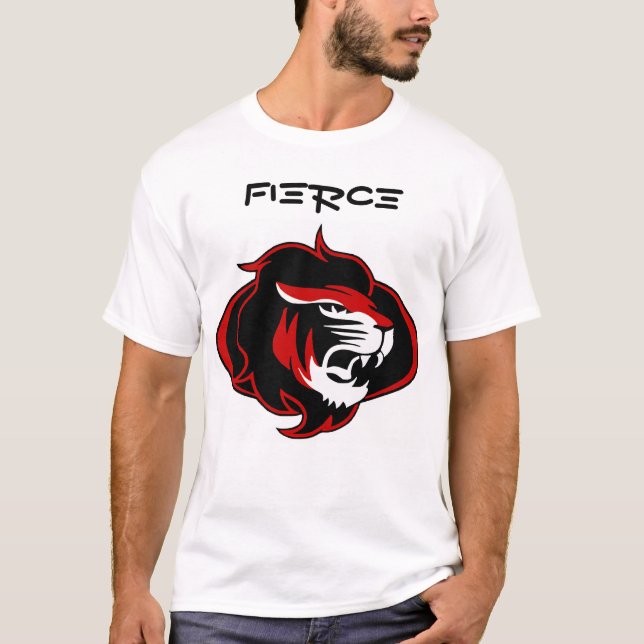 Fierce King imprimió la camiseta básica masculina (Anverso)