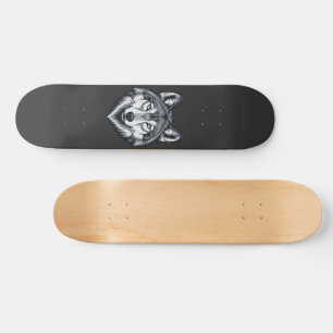 Fierce Lone Wolf Head Graphic Skateboard