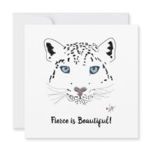 Fierce motivador es un hermoso leopardo de la niev