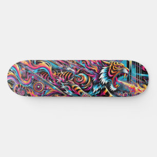 Fierce Neon Tiger Skateboard Cosmic Decks