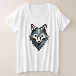 Fierce Wolf Face Tee - Negrita y elegante por Wild
