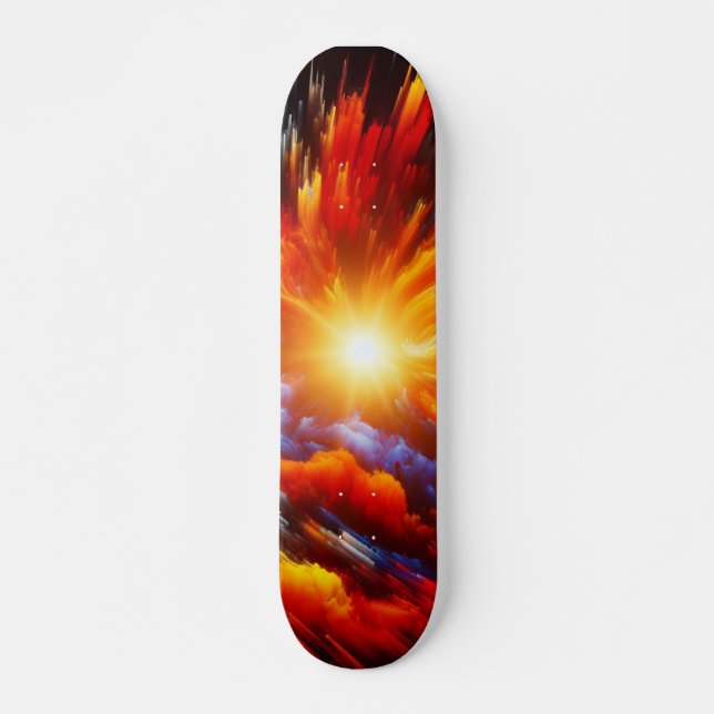 Fiery Cosmic Explosion Skateboard (Anverso )