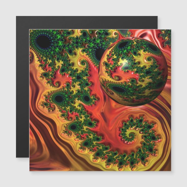 Fiery Elegance - Un estudio en tarjeta de compleji (Anverso/Reverso)