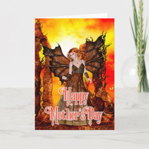 Fiery Fantasy Faerie - Tarjeta del Día de la Madre