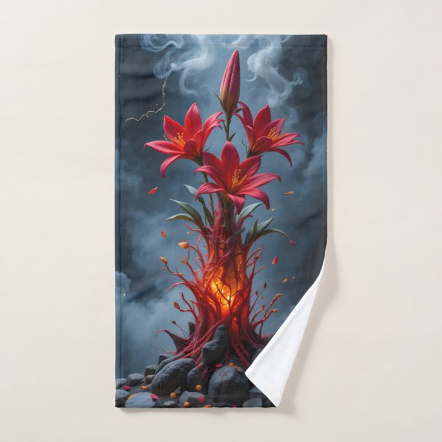 Fiery Lily Fantasy (Toalla de mano)
